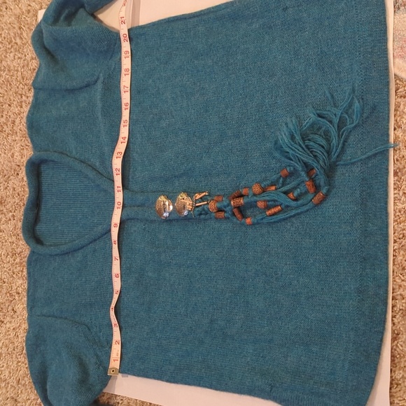 Origin Alpaca XL Women's 100% Alpaca Sweater Made In Peru Metal Detail Warm Boho - Picture 11 of 14